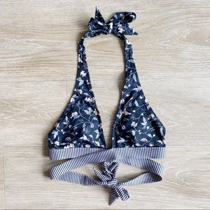 H&M Bikini Top in Floral/Stripe